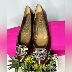 patten leather Bernardo flats in size 8M